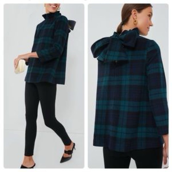 Tuckernuck Tops - Tuckernuck Faye blackwatch plaid NWT XS